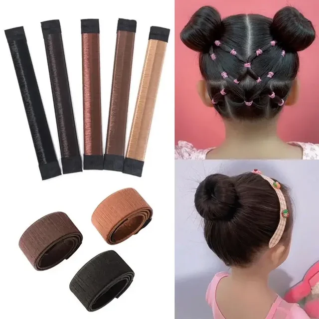 Bandeau à cheveux synthétique pour femmes et filles, accessoire pour chignon torsadé, doux, français, DIY 1