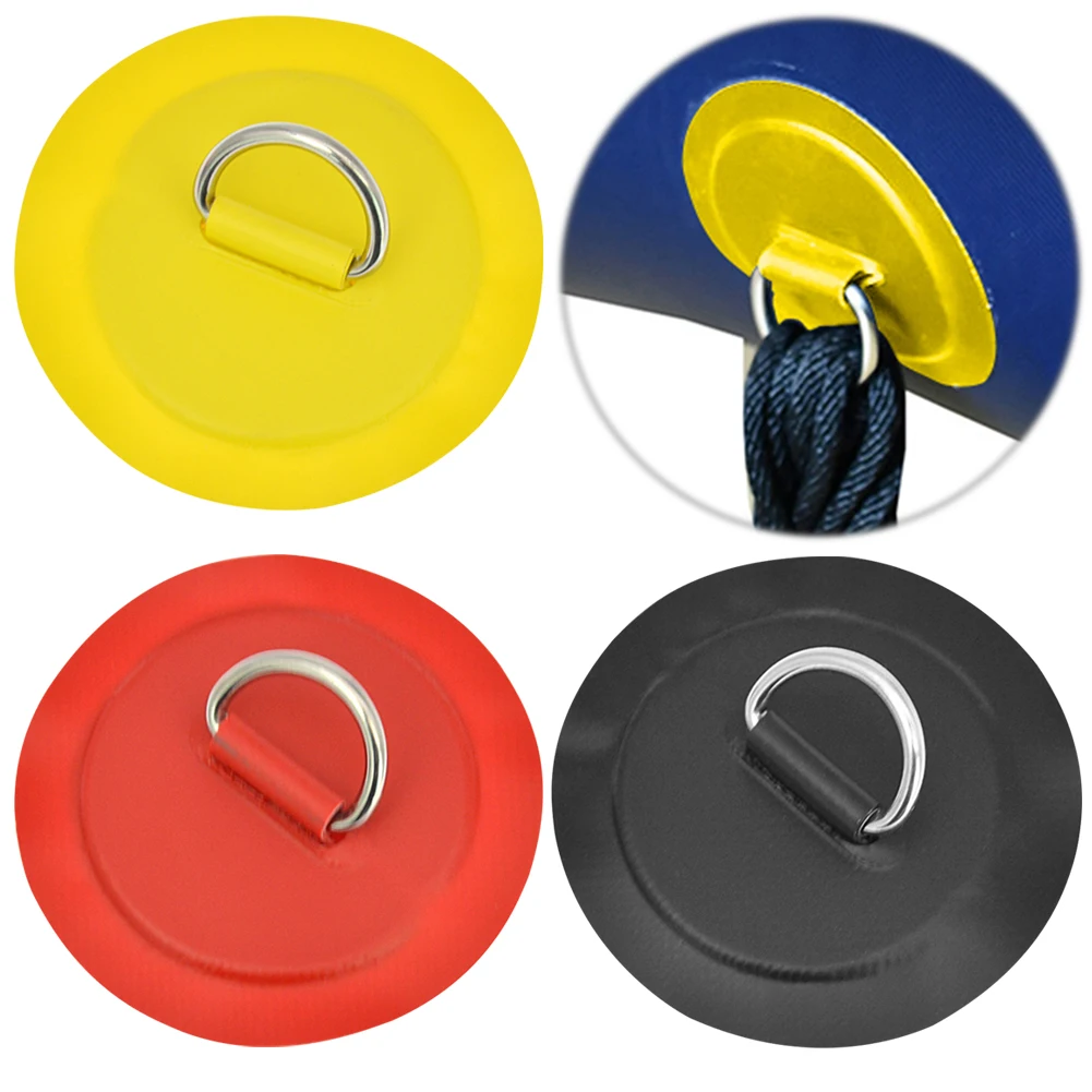 1-5Pcs Surfboard 8cm D-Ring Patch Boat Kayaking SUP D Ring PVC Patch Deck Rigging Rope Ring Buckle Inflatable Boat Accessories
