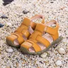 Children's Sandals 2022 Summer Sports Pig Leather Breathable Anti-kick Barefoot Sandals Boy's Wear-resistant Beach Sandals 4