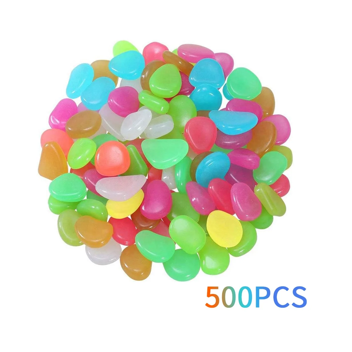 

500 шт., светящиеся камни