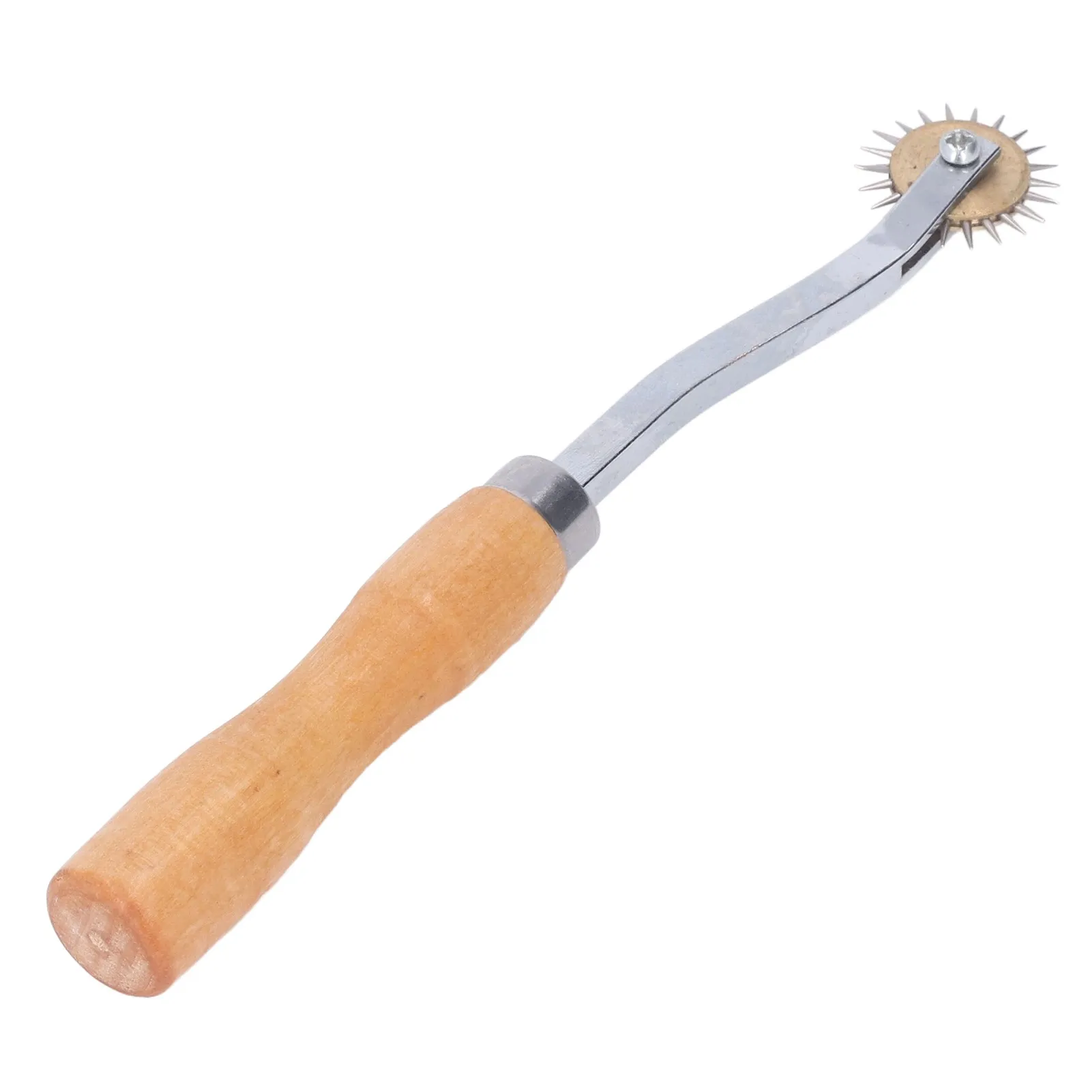 Tracing Wheel Wooden Handle Stamped Metal Pins Stainless Steel Pounce Wheel Incisive Wearable for Paper for Quilting Cloth