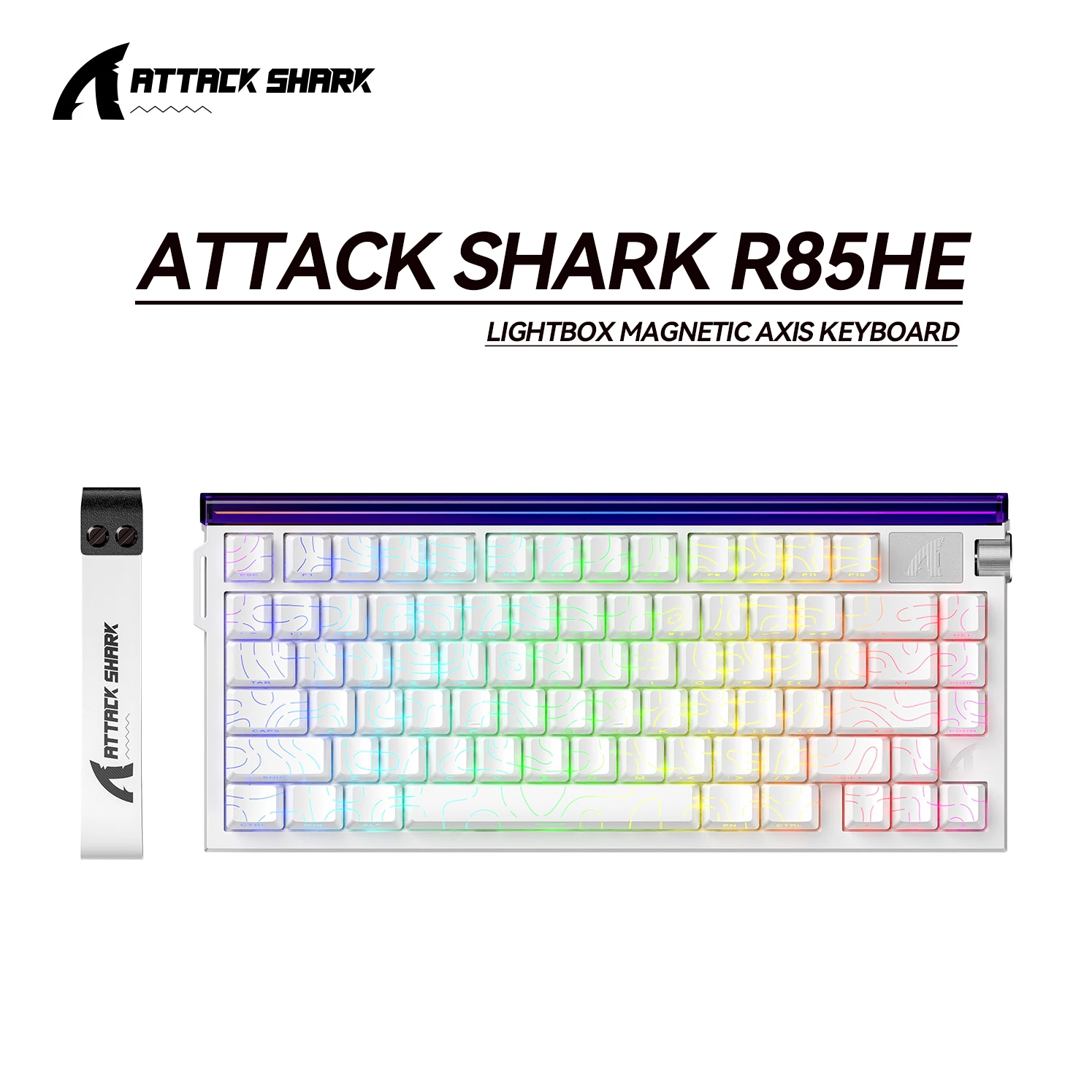 ATTACK SHARK R85 HE 마그네틱 게이밍 키보드, 8KHz 유선, 0...