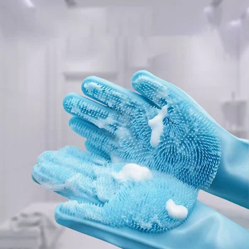 Silicone Pet Bathing Gloves 1