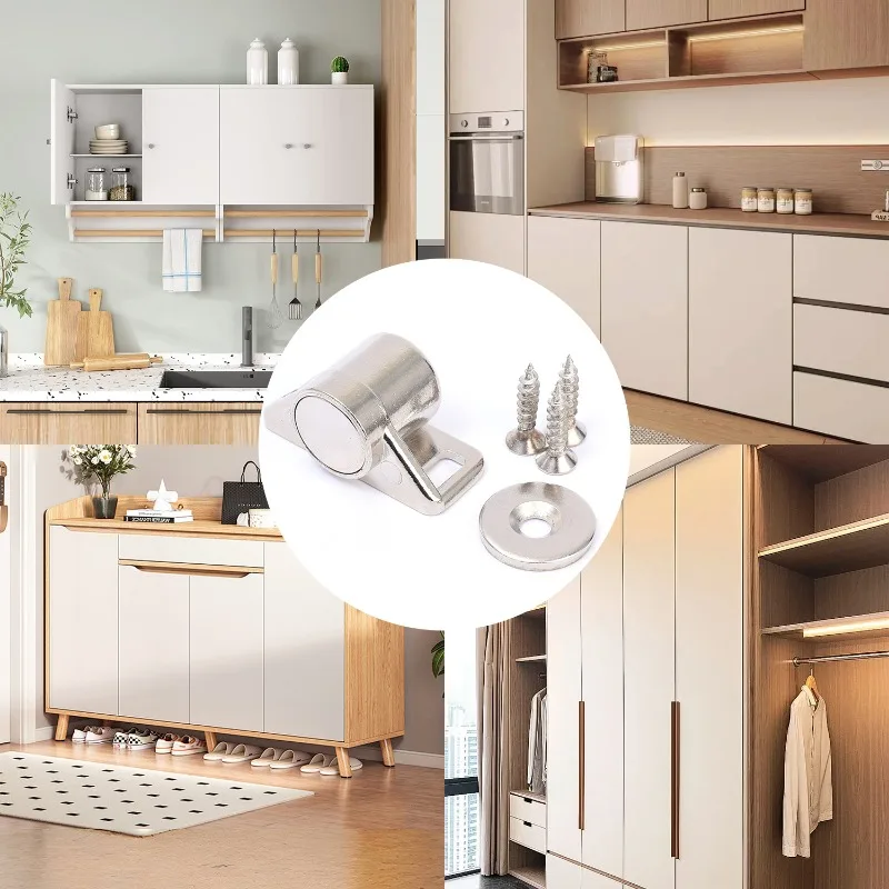 Magnet cabinet door catch powerful alloy cupboard wardrobe drawer magnetic latches closer door stops furniture hardware 12-1Sets