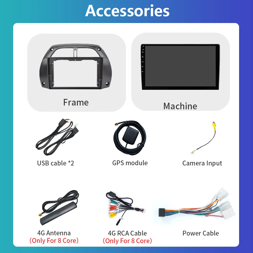 2Din Android13 for Toyota RAV4 Rav 4 2001 2002 2003-2006 Car Radio Multimedia Player GPS Navigation Carplay Stereo autoradio DSP