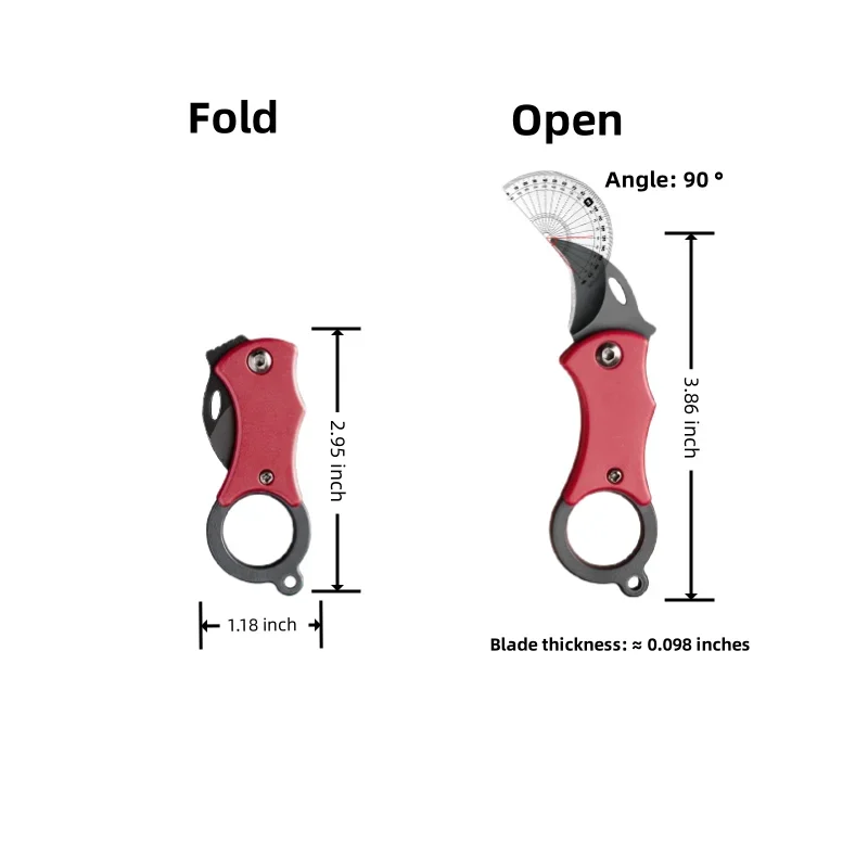 Folding Knife Portable Small Folding Knife Pocket Knife Stainless Steel Claw Camping Peeling Fruit Cutting Rope Self-defense EDC Tool