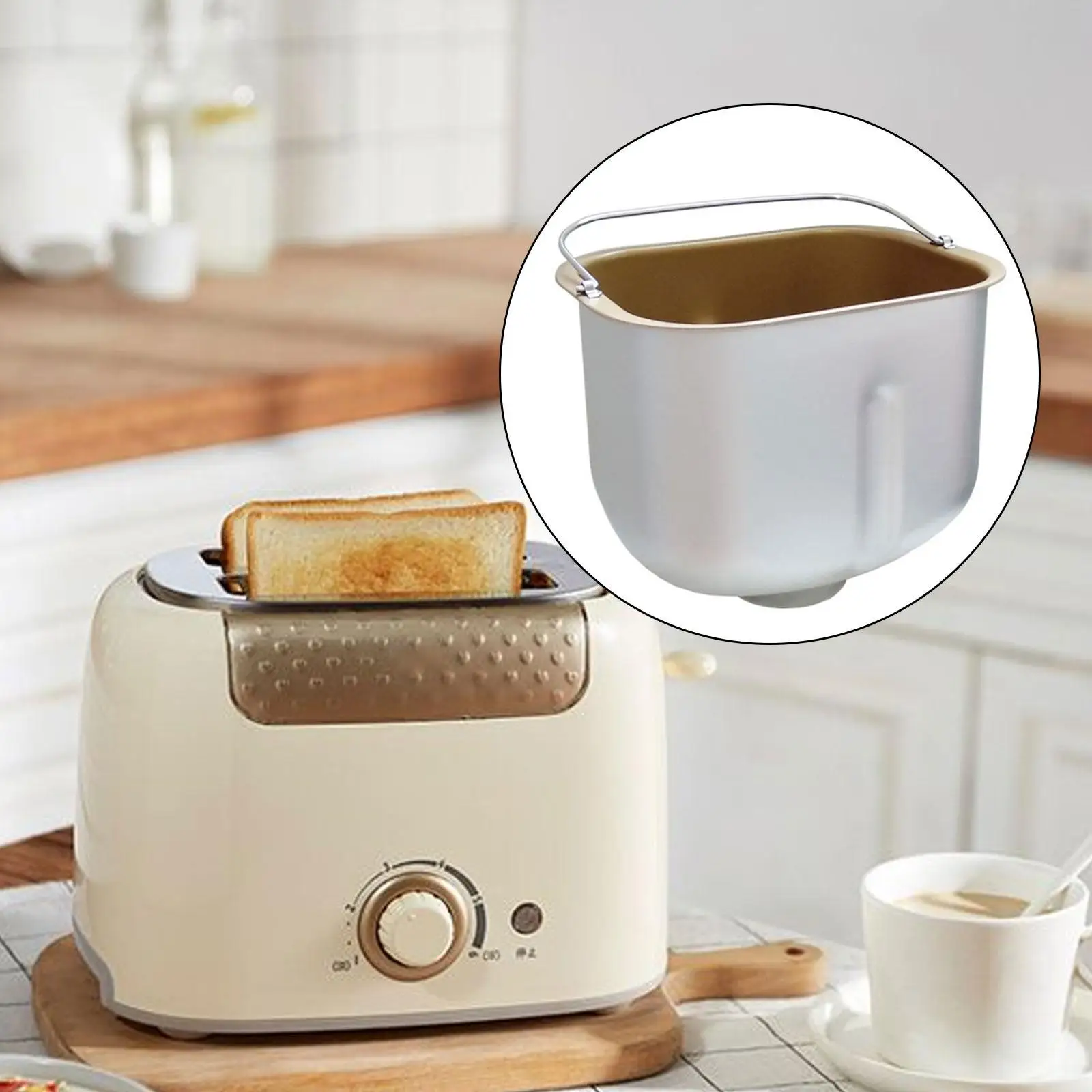 Bread Machine Baking Bucket Parts Inner Tank Large Capacity Reusable Baking Tray for Commercial Home Kitchen Mixing and Kneading