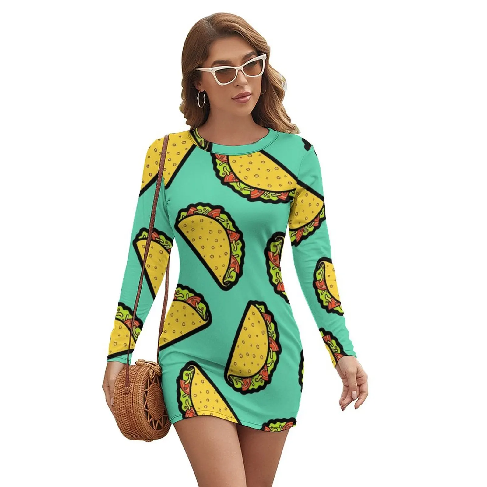 

It's Taco Time! Long-sleeved Dress clothes for woman dresses for womens Women's summer skirt summer dresses ladies 2024
