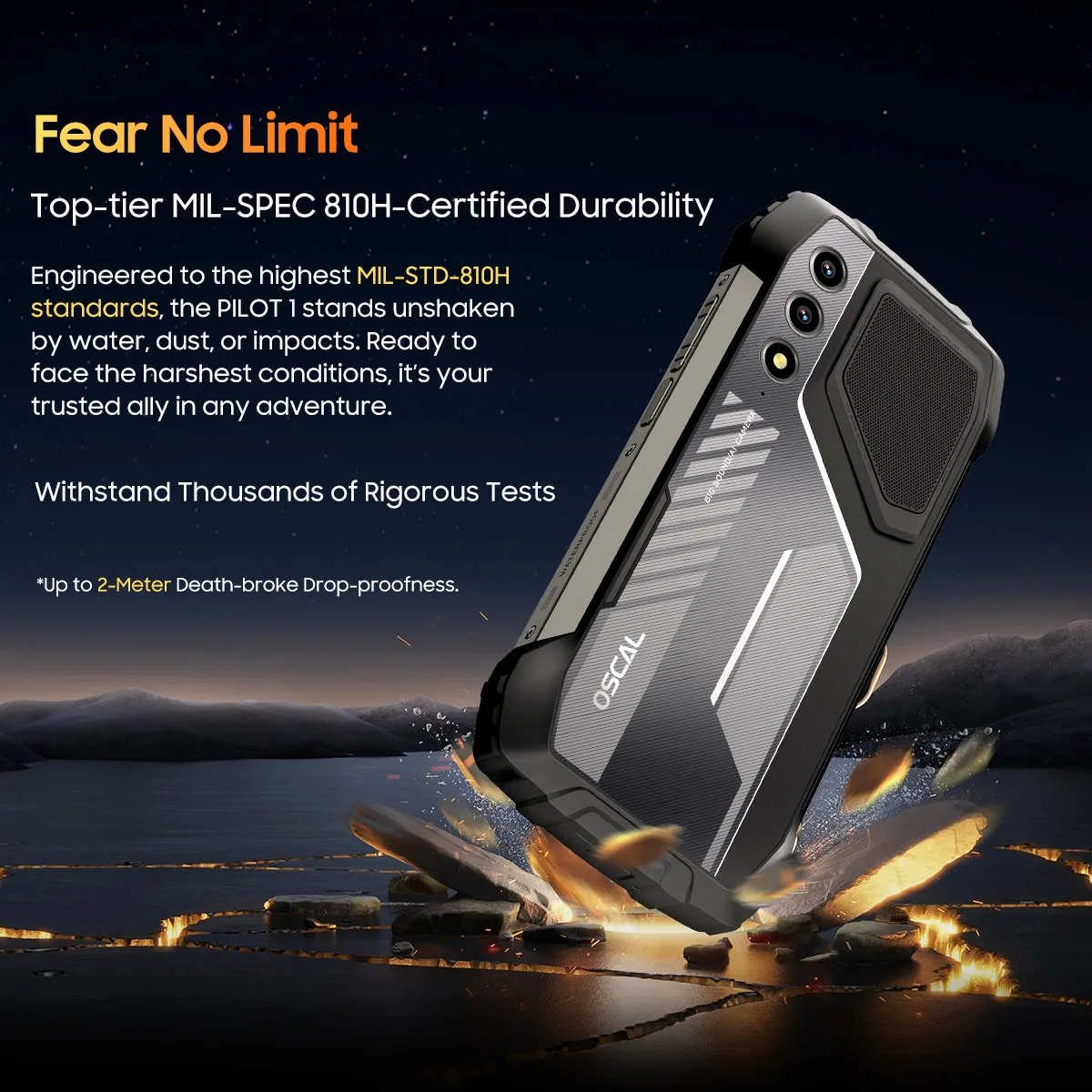 Blackview OSCAL PILOT 1 Rugged Phone, 6GB+ 256GB ,Helio G81 Smartphone Android14, 6.67'' Display Mobile Phone, 15000mAh, NFC 6