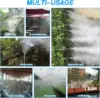 20cm 3/16" Flexible Mister Nozzle Extensions, Brass Mist Rod Bendable Extended Pole 10/24 UNC for High Pressure Misting Fittings 5