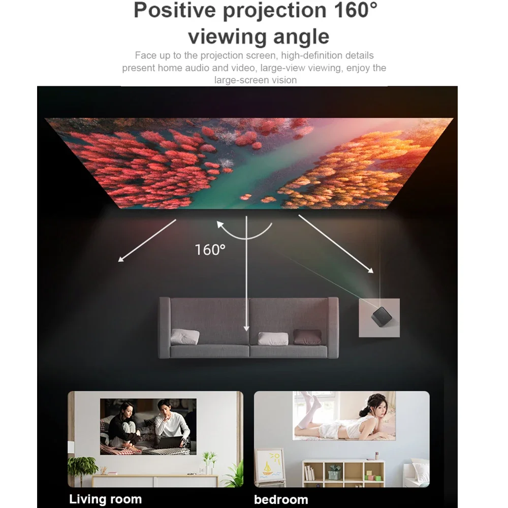 VEIDADZ Projector Screen 60-150inch White Milk Shred Black Background Wrinkle-Free Design Soft Projection Screen Indoor Outdoor projector screen projection screen