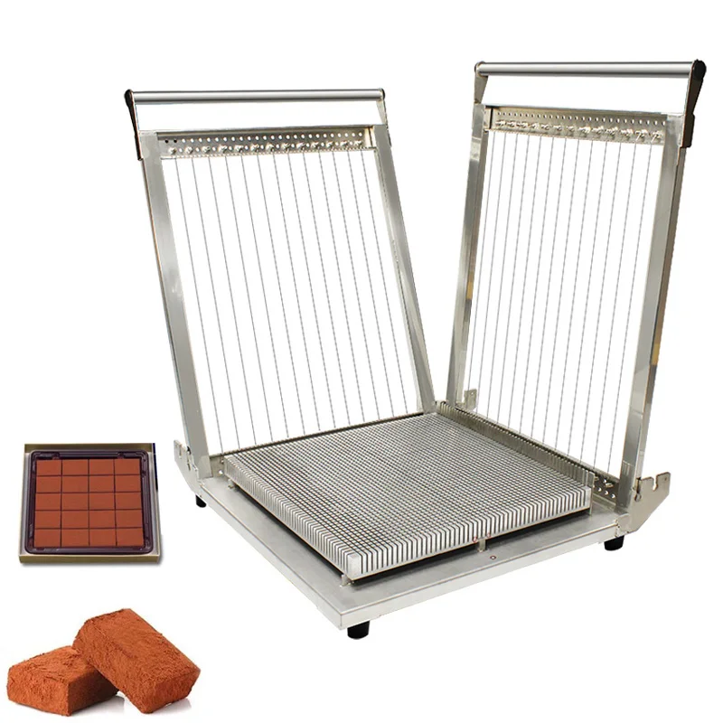 

Stainless Steel Manual Fudge Chocolate Cutting Machine Double Arm Chocolate Block Cutting Machine
