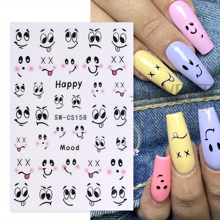 2pcs Adorable Black Ant Nail Sticker Fashion Expression Design Cute Cartoon Childlike Decor Decals Foils DIY Charm Manicure Tips