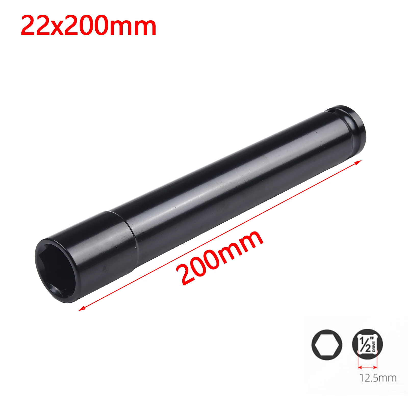 200 mm Innensechskantschlüssel mit tiefer Impacts, 1/2-Zoll-Antriebsadapter, Überlänge, Innensechskantschlüssel für elektrische Impacks, Spezialwerkzeug – Detail 23