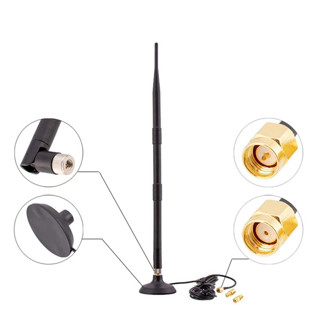 LoRaWAN 헬륨 안테나, RP SMA 수 공중 LoRa 안테나 변속기, RAK HNT 2G 3G(868Mhz), 12DBi