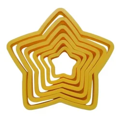 Festive 3D Christmas Cookie Cutter Set - 6 Piece Gingerbread & Biscuit Stamping Kit (1  set)