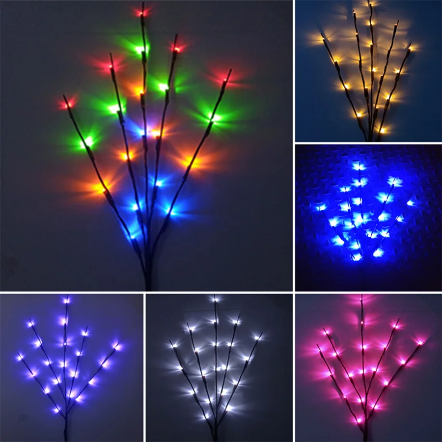 branches Lumineuses / branches Décoratives Marron avec 20 LEDs