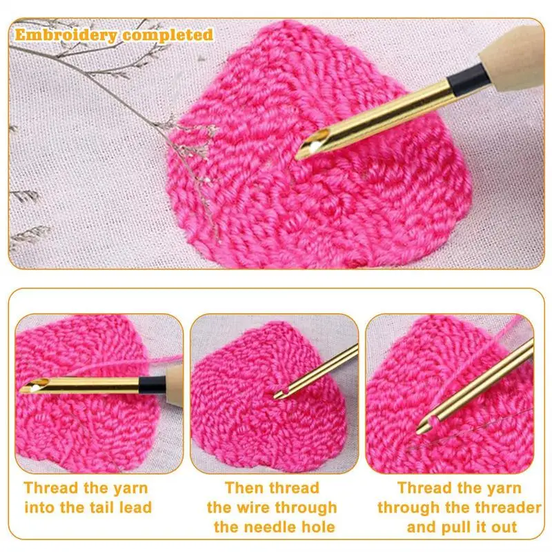 Poster Maglia Magica Punch Needle Tutorial Ricamo Su Maglia Penna