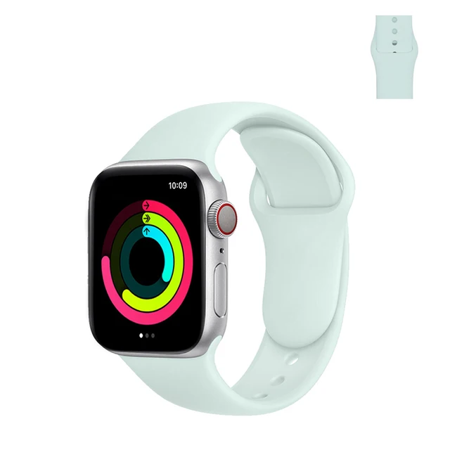 Sport Silicone Strap for Apple Watch Band 45mm 41mm 40mm 38mm Soft Bands Waterproof Wristbands for iWatch Series 7 SE6 5 4 3 2 1 30