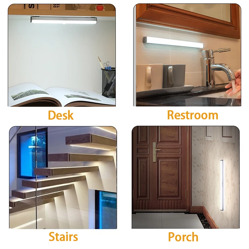 Led Night Light Night Light Led Light Under Cabinet Motion Sensor Closet Cabinet Kitchen Lighting Magnetic