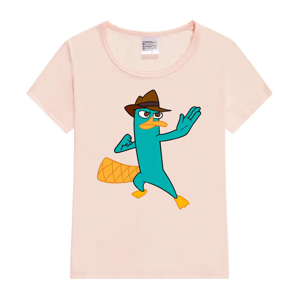 Baby T Shirts Kids T Shirts Boys and Girls Short Sleeve T-Shirt Perry The Platypus Casual Wear 3T-14T