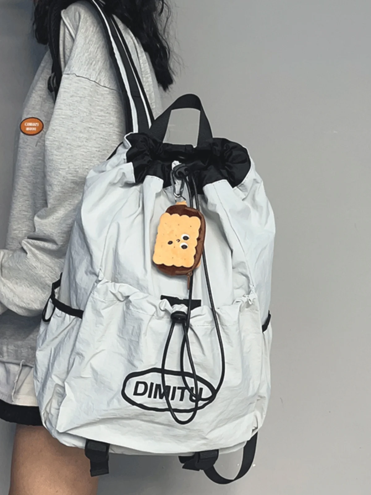 Outdoor Travel Sports Bag Lightweight Dstring Bapa ex Large Capaci Hiking Bag Student Bookbag Women's Sle