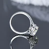 IOGOU Luxury 4ct Moissanite Halo Engagement Ring With GRA Cushion Cut Diamond Wedding Rings 925 Sterling Sliver Wedding Jewelry 3