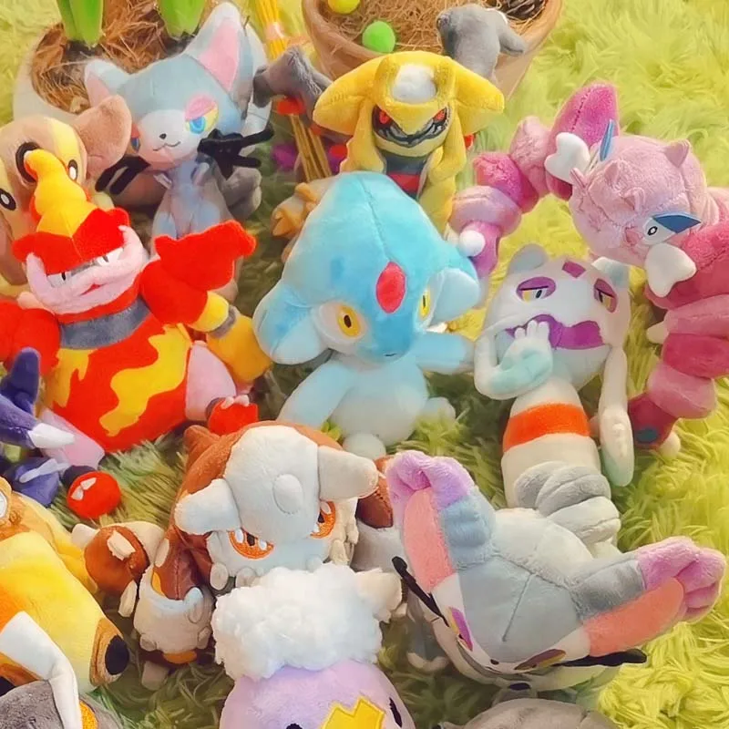 Sitting Cuties Fit Plush Toy Diamond Pearl Giratina Pachirisu Gliscor*Luxio Anime Game Doll Generation IV  14cm Gift