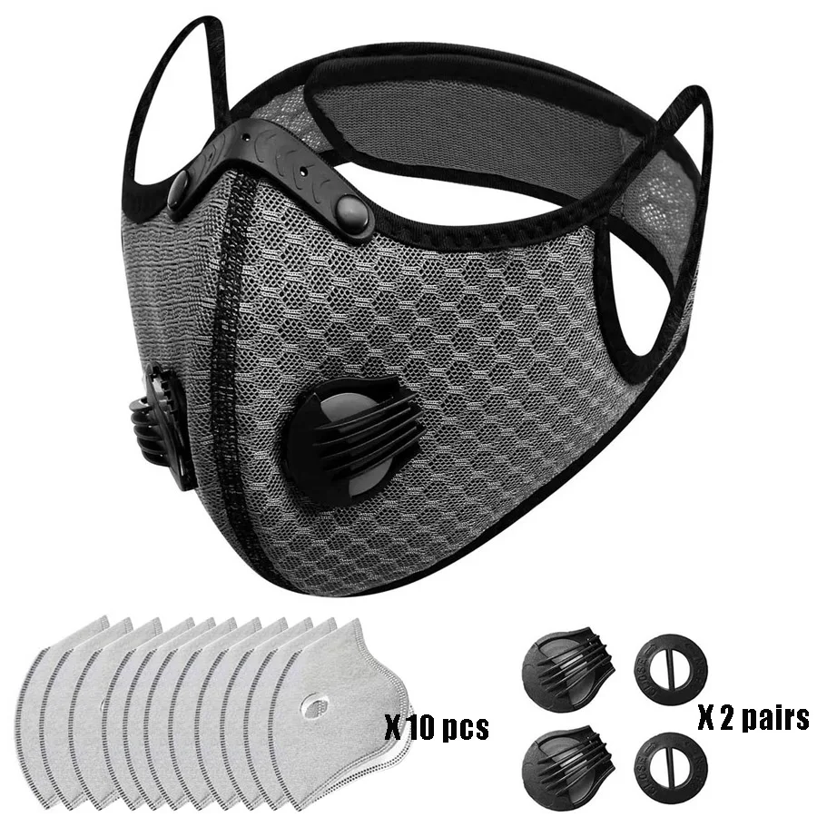 Carbon Sports Mask Running Activated Carbon Filter Gasket Sport