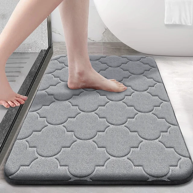 HOLEA-Mousse à mémoire de forme anti-ald pour salle de bain, anti-virus ultra doux, anti-dérapant, absorbant l'eau, lavable en machine 3