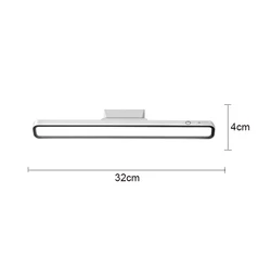 Sleek USB Rechargeable LED Desk Lamp with Stepless Dimming & Magnetic Mount (White)
