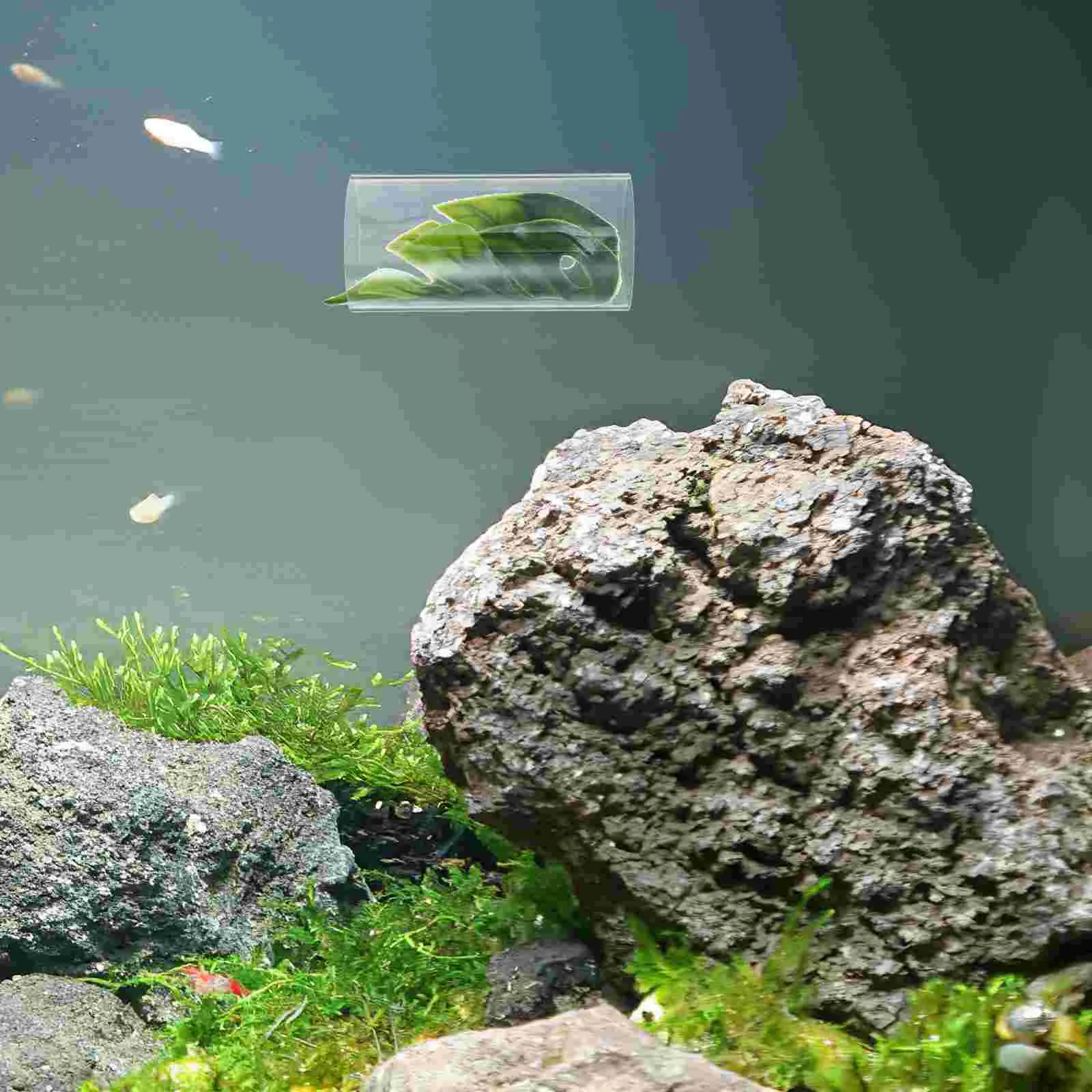 Betta Fish Tunnel Shrimp Hideout Transparent Tube Aquarium Decorations Pet Products Betta Leaf Cave Resting Hammock Toy