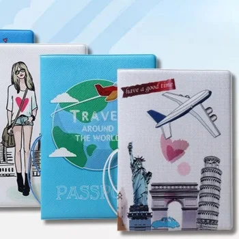 Porta passaporto da viaggio per uomo e donna, 1 pezzo, con tasca per slot per carte di credito ID, custodia per passaporto per ragazze