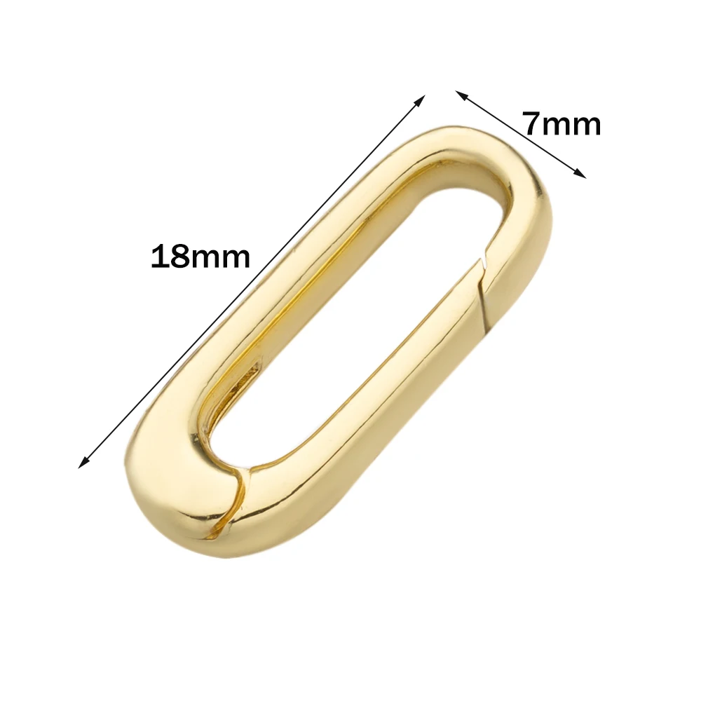 2 Stück 14K Gold Messing Verschluss Karabiner Halskette Verschlüsse Verschlüsse Perlenverstärker Verbinder DIY für Schmuck finden Armbandherstellung – Detail 5