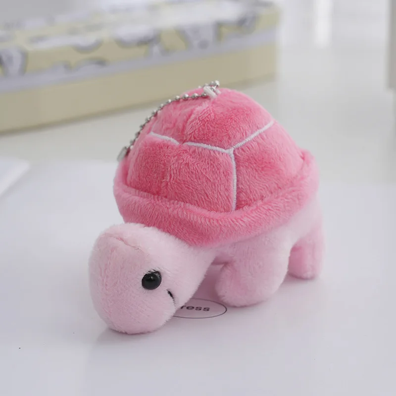 Wholesale 24pcs/lot 10cm Animal Turtle Plush Toys Keyring Cute Stuffed Tortoise Dolls Pendants Key Chain Gifts 3
