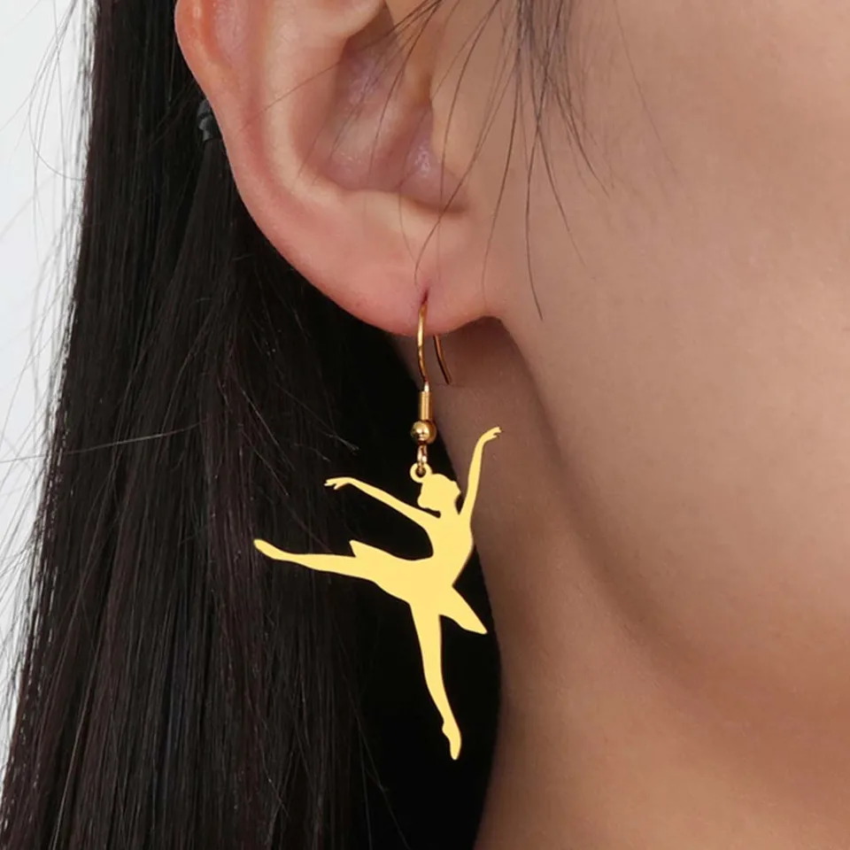 Orecchini da Ballerina 925 Argento Sterling Ballerina Orecchini a Lobulo Gioielli da Balletto Regali per Donne Donne Adolescenti Ragazze Amanti del Balletto Ballerina