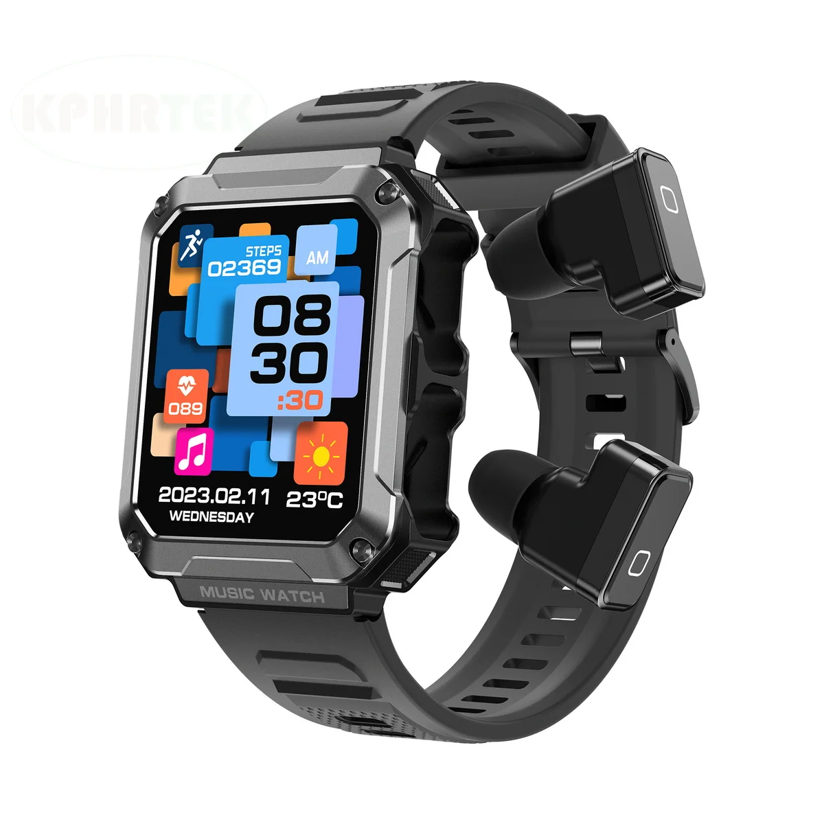 T93 Smart Watch With Earbuds 3 in 1 Fitness Tracker 1.96