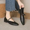 Woman Spring Casual Square Toe Low Shoes Lolita Ballerina Red Flats Female Soft Soled Elegant French Retro Buckle Mary Janes 1
