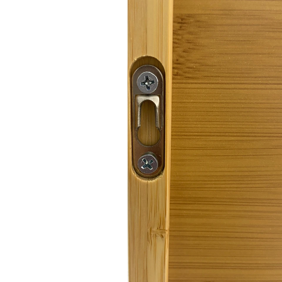Multifunctional Bamboo Wall Cabinet with Shelves