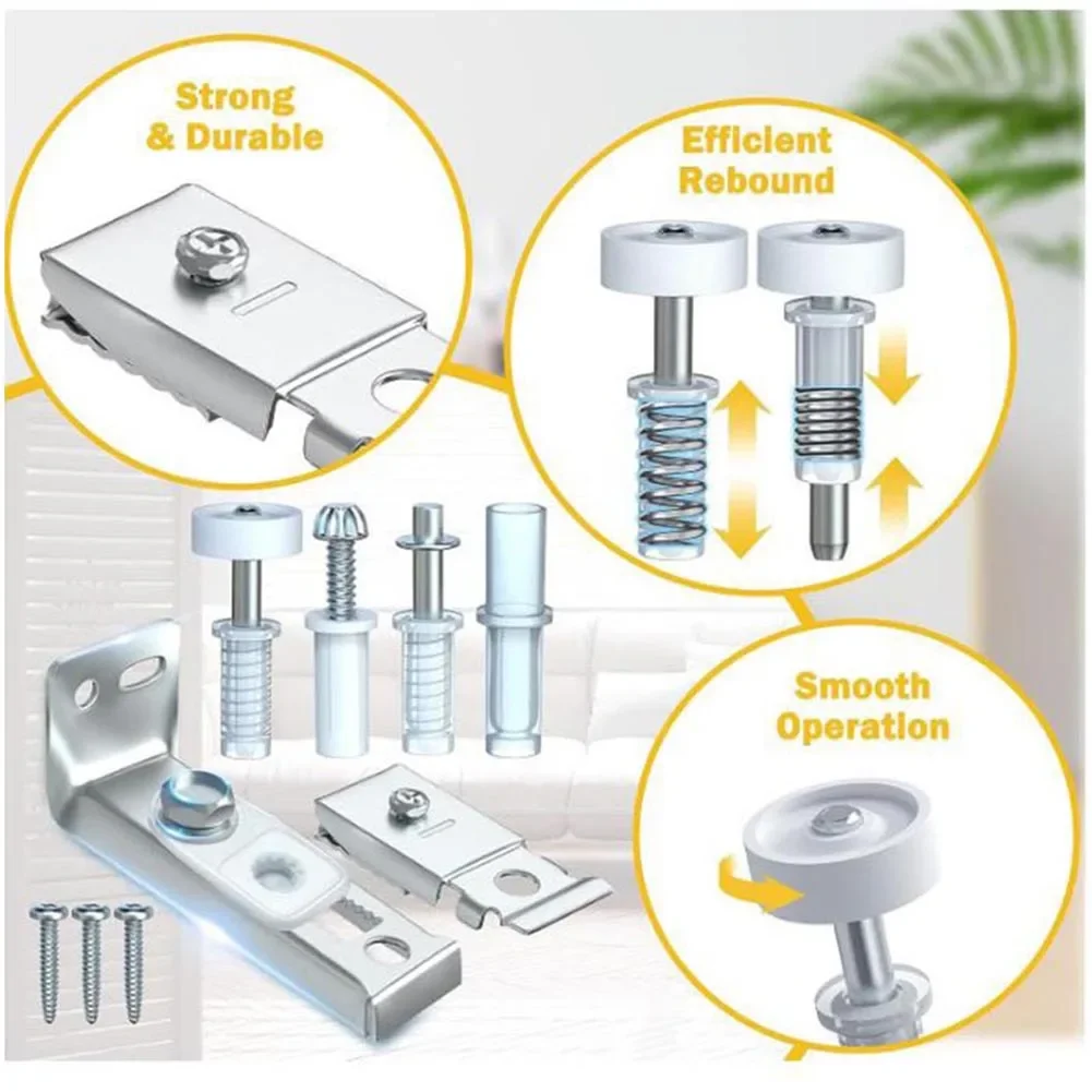 Sliding Barn Door Hardware Kit 2set Closet Bi-Fold Door Hardware Cabinet Rail Set Replacement Parts Hinge Floor Guide
