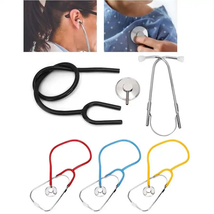 Medical stethoscope professional single head stethoscope aluminium alloy heart lung detection echoscope high density PVC portable instrument