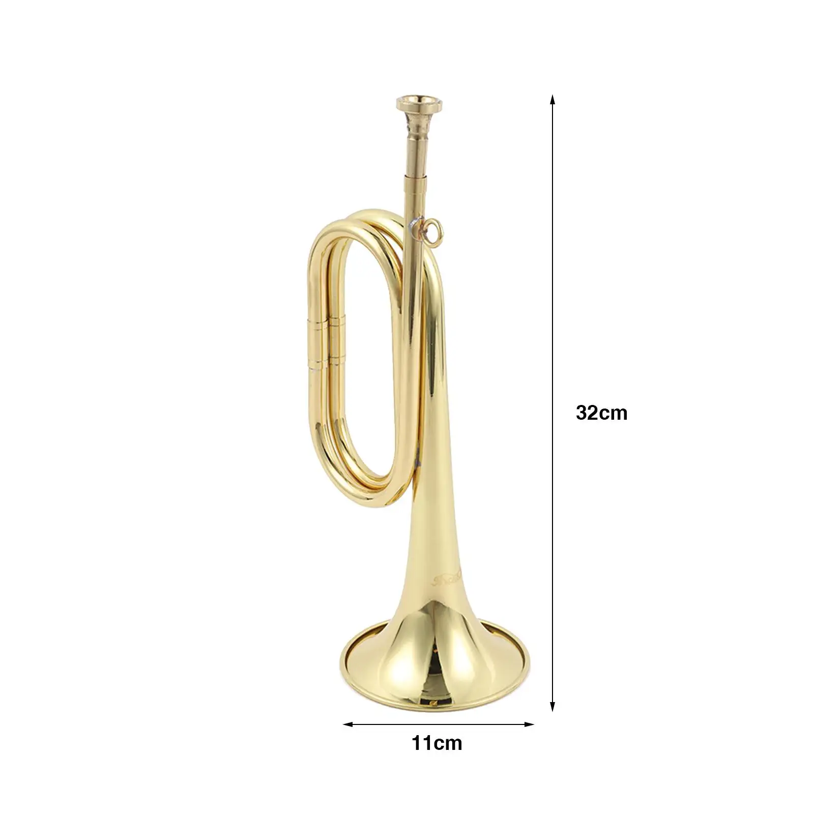 Copper And Brass Bugle for Musical Performance with Mouthpiece for Beginners