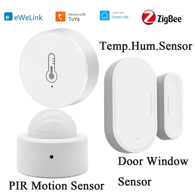 

Tuya/eWelink Zigbee Smart Temperature & Humidity Sensor / Mini PIR Motion Sensor / Door Window Detector Control Via Smart Life