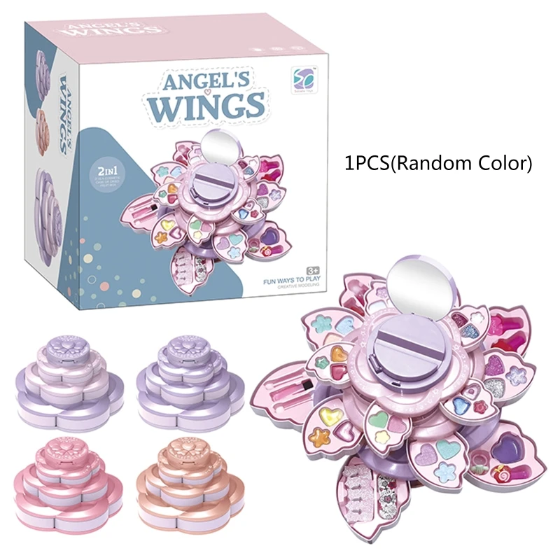 

4XBD Повязка для макияжа для маленьких девочек в чехле для пудры, вечерние ролевые игры и ролевые игры