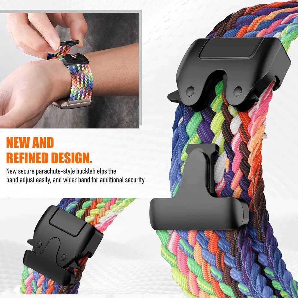 Nylon Elastic Braided Solo Loop Strap for Smartwatches - Unisex Watchband