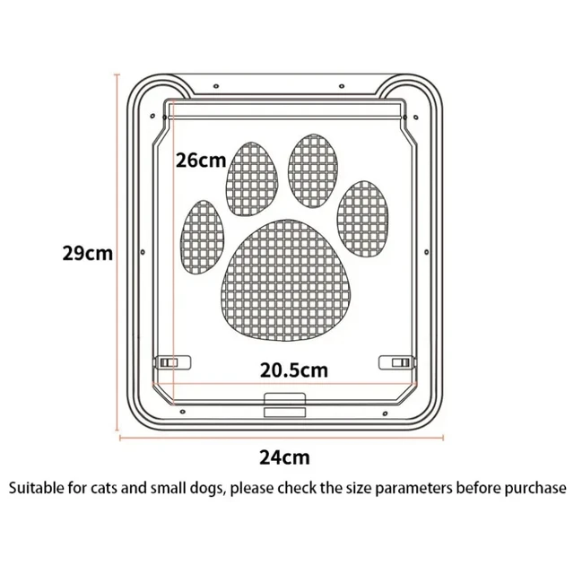 Dog Screen Door Lockable Pet Screen Door, Magnetic Self-Closing Screen Door with Locking Function, Sturdy Screen Door for Dogs 5