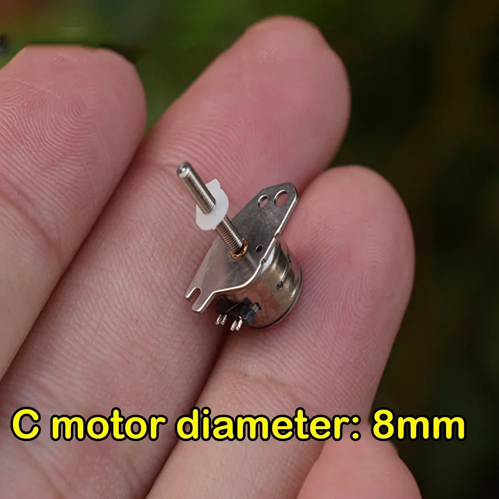 Micro 2-Phase 4-Wire Stepper Motor with 9mm 10mm Slider Stroke Optical Instrument Focusing Motor Mini 6mm 7mm 8mm Stepping