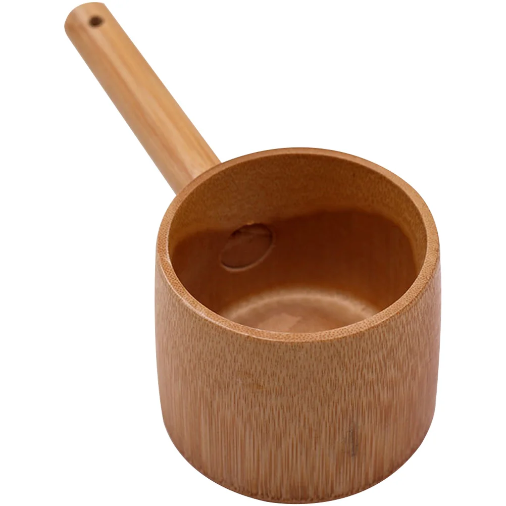 Wooden Scoop Ladle Spoon Bamboo Tea Ladle Bath Dipper Water Scoop Shampoo Cup Bath Spoon Home wooden scoop spoon