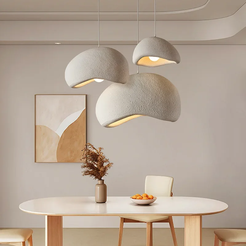 

Wabi Sabi Lamp Nordic E27 Led Pendant Light Dining Room Simple Chandelier Cord Suspend Lamp For Restaurant Luminarias Fixtures