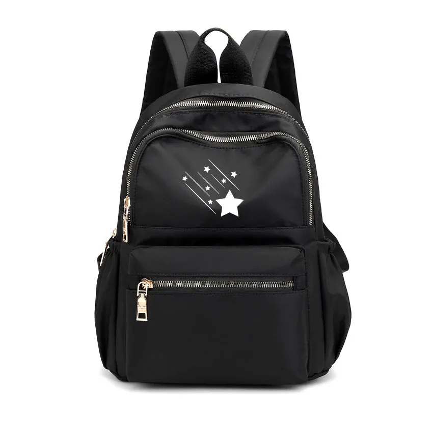 

Pentagram Print Customized DIY Your Like Photo or Logo Girl School Bag Women Bagpack Teenagers Canvas Women Student Backpack